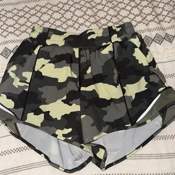 lululemon athletica Pants - lululemon athletica Camo Athletic Shorts - Black and Green